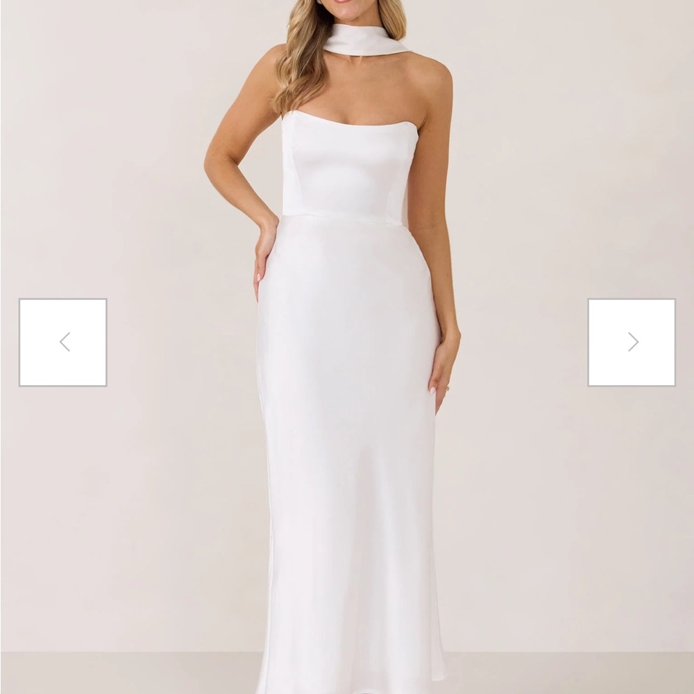 NWT Park & Fifth Brodie Dress - Off-White Silk